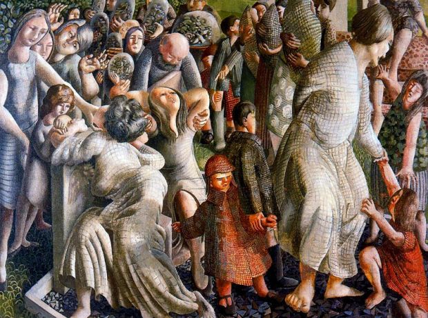 Stanley Spencer_the-resurrection-reunion-of-families-1945